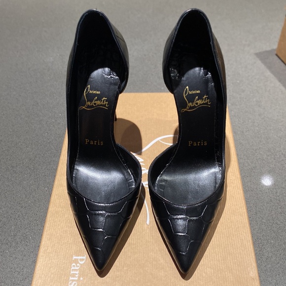 Louboutin Iriza Black Calf Leather Stilettos - Picture 6 of 12